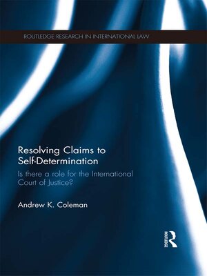 cover image of Resolving Claims to Self-Determination